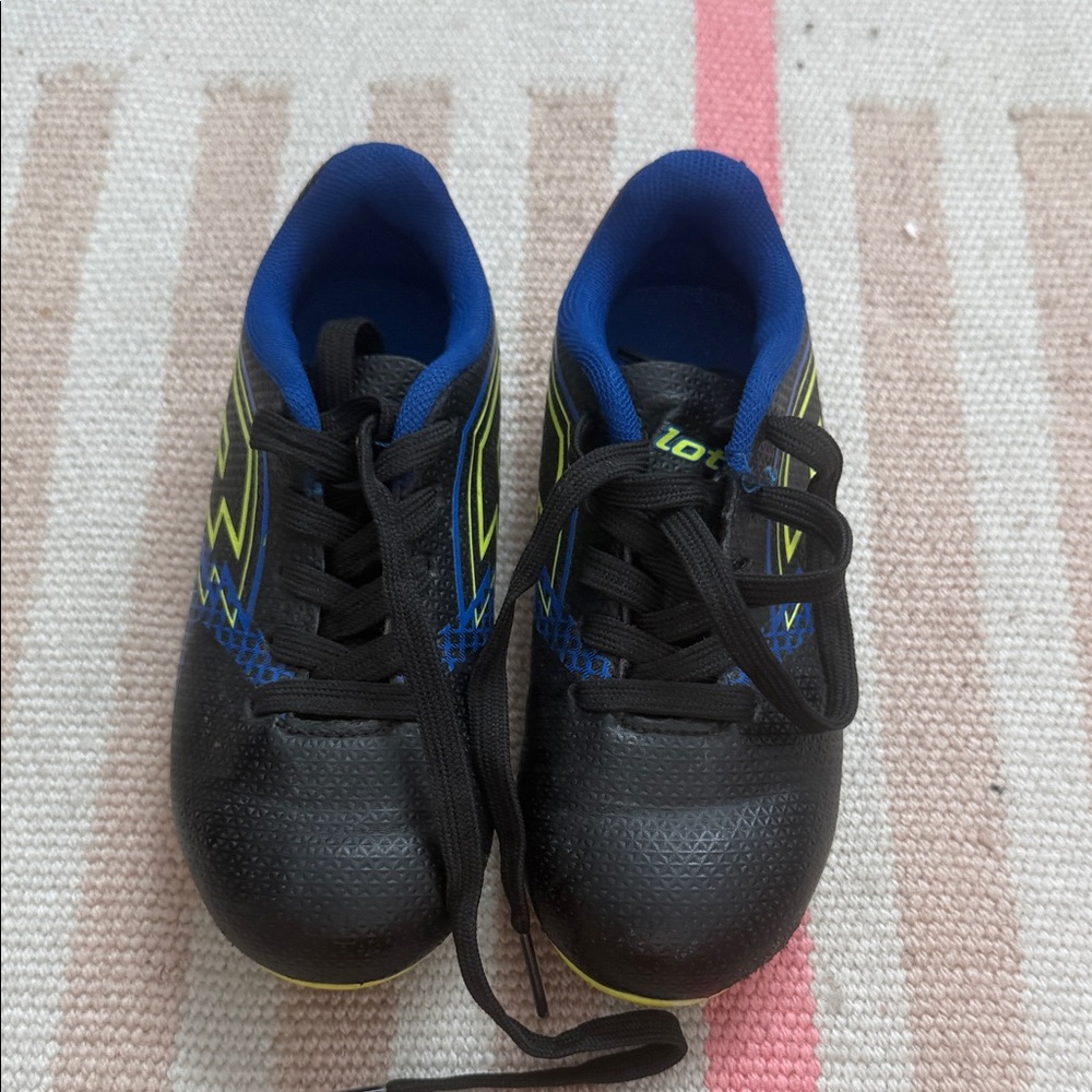 Kids Black and Blue Soccer Cleats